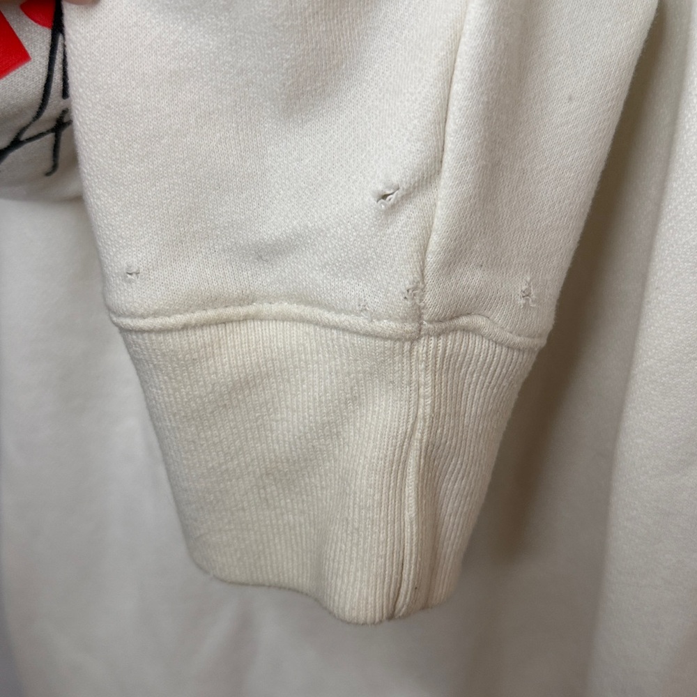 Hollister Men's Logo Pocket Hoodie Sweatshirt - White Black - Medium - Picture 7 of 14
